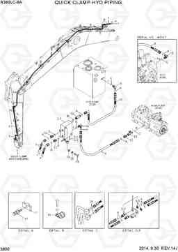 3800 QUICK CLAMP HYD PIPING R380LC-9A, Hyundai