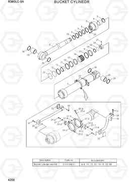 4200 BUCKET CYLINDER R380LC-9A, Hyundai