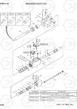 4400 BREAKER ASSY(1/3) R380LC-9A, Hyundai