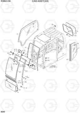 6040 CAB ASSY(3/4) R380LC-9A, Hyundai