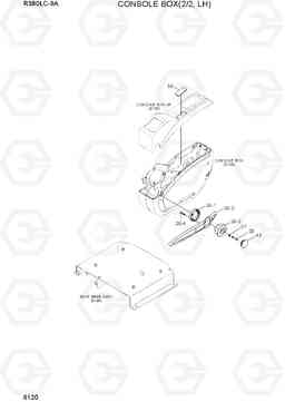 6120 CONSOLE BOX(2/2, LH) R380LC-9A, Hyundai