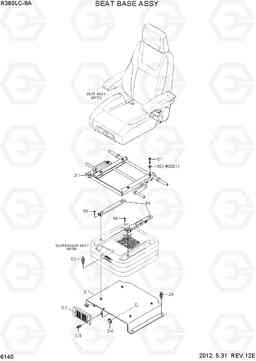 6140 SEAT BASE ASSY R380LC-9A, Hyundai