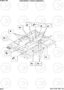 6310 GROMMET GROUP(#0006-) R380LC-9A, Hyundai