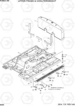 6400 UPPER FRAME & COUNTERWEIGHT R380LC-9A, Hyundai