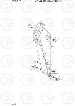 7250 ARM(2.9M, HEAVY DUTY) R380LC-9A, Hyundai