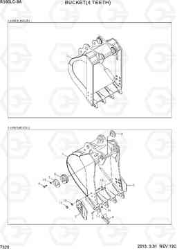 7320 BUCKET(4 TEETH) R380LC-9A, Hyundai