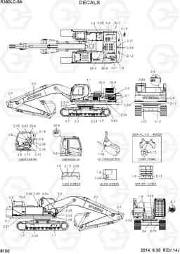 8100 DECALS R380LC-9A, Hyundai