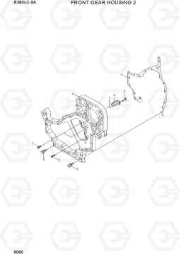 9090 FRONT GEAR HOUSING 2 R380LC-9A, Hyundai