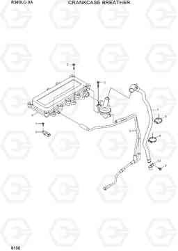 9100 CRANKCASE BREATHER R380LC-9A, Hyundai