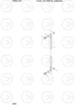 9230 FUEL FILTER PLUMBING R380LC-9A, Hyundai