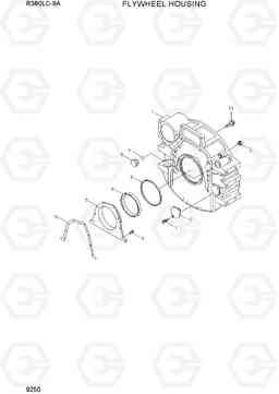 9250 FLYWHEEL HOUSING R380LC-9A, Hyundai