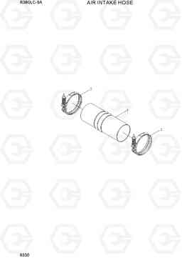 9330 AIR INTAKE HOSE R380LC-9A, Hyundai