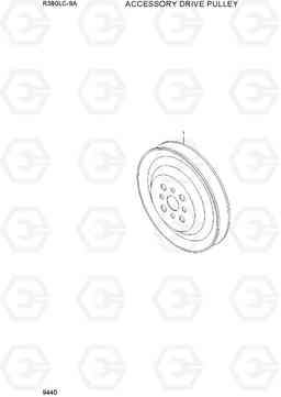 9440 ACCESSORY DRIVE PULLEY R380LC-9A, Hyundai