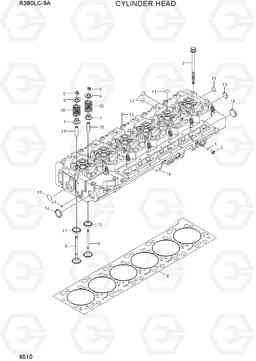 9510 CYLINDER HEAD R380LC-9A, Hyundai
