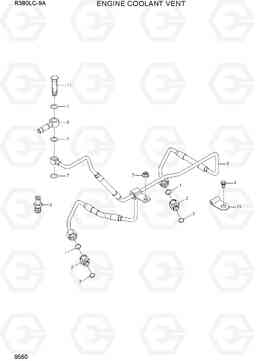 9560 ENGINE COOLANT VENT R380LC-9A, Hyundai