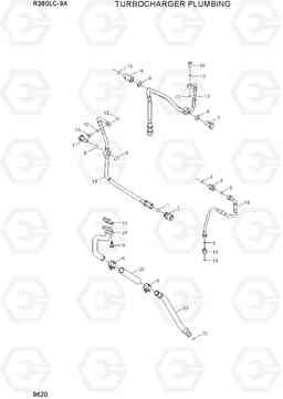 9620 TURBOCHARGER PLUMBING R380LC-9A, Hyundai