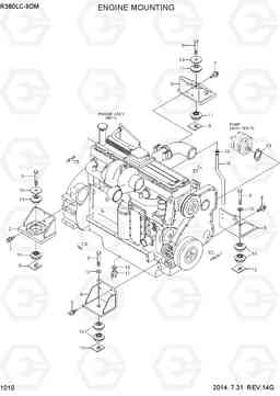 1010 ENGINE MOUNTING R380LC-9DM, Hyundai