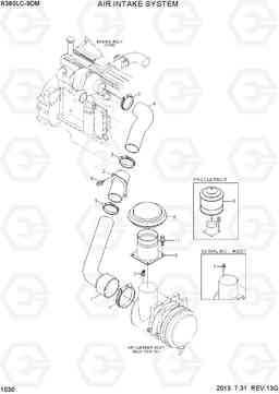 1030 AIR INTAKE SYSTEM R380LC-9DM, Hyundai