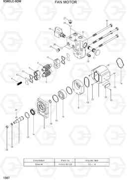 1067 FAN MOTOR R380LC-9DM, Hyundai