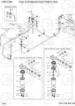 1070 FUEL SYSTEM(WITHOUT PREFILTER) R380LC-9DM, Hyundai