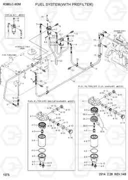 1075 FUEL SYSTEM(WITH PREFILTER) R380LC-9DM, Hyundai