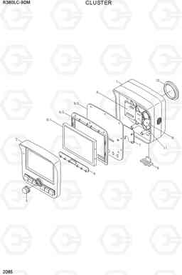 2085 CLUSTER R380LC-9DM, Hyundai