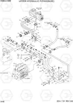 3100 UPPER HYD PIPING(BASE) R380LC-9DM, Hyundai