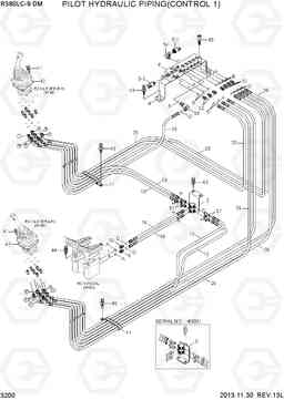 3200 PILOT HYD PIPING(CONTROL 1) R380LC-9DM, Hyundai