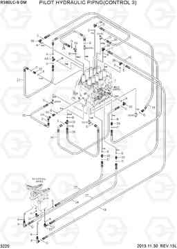 3220 PILOT HYD PIPING(CONTROL 3) R380LC-9DM, Hyundai