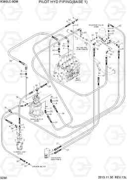 3230 PILOT HYD PIPING(BASE 1) R380LC-9DM, Hyundai