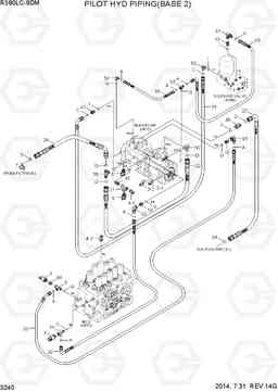 3240 PILOT HYD PIPING(BASE 2) R380LC-9DM, Hyundai