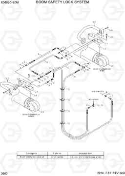 3600 BOOM SAFETY LOCK SYSTEM R380LC-9DM, Hyundai