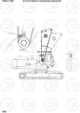 3800 ATTACHMENT WARNING SENSOR R380LC-9DM, Hyundai