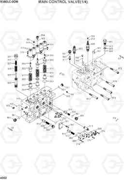 4050 MAIN CONTROL VALVE(1/4) R380LC-9DM, Hyundai