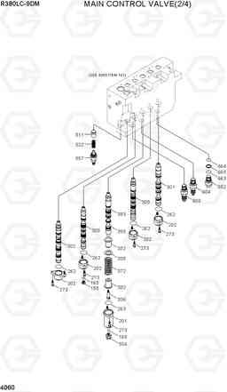 4060 MAIN CONTROL VALVE(2/4) R380LC-9DM, Hyundai