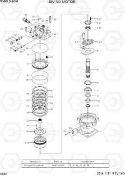 4100 SWING MOTOR R380LC-9DM, Hyundai