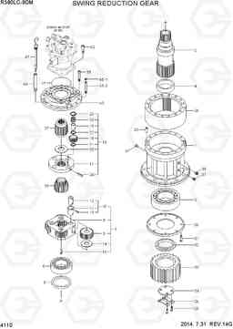 4110 SWING REDUCTION GEAR R380LC-9DM, Hyundai