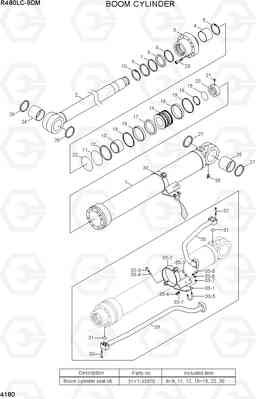 4180 BOOM CYLINDER R380LC-9DM, Hyundai