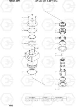 4640 CRUSHER ASSY(5/5) R380LC-9DM, Hyundai