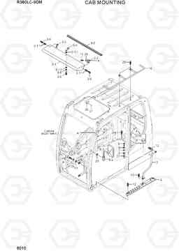 6010 CAB MOUNTING R380LC-9DM, Hyundai