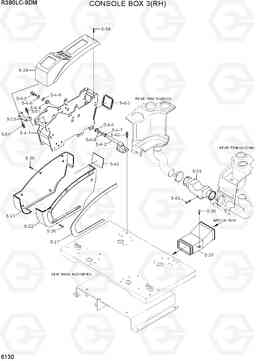 6130 CONSOLE BOX 3(RH) R380LC-9DM, Hyundai