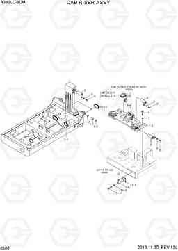 6500 CAB RISER ASSY R380LC-9DM, Hyundai