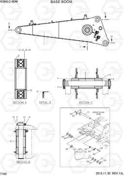 7100 BASE BOOM R380LC-9DM, Hyundai