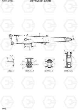 7110 EXTENSION BOOM R380LC-9DM, Hyundai