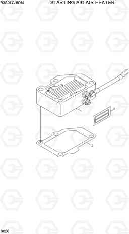9020 STARTING AID AIR HEATER R380LC-9DM, Hyundai