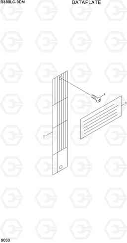 9030 DATAPLATE R380LC-9DM, Hyundai