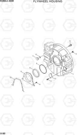 9180 FLYWHEEL HOUSING R380LC-9DM, Hyundai