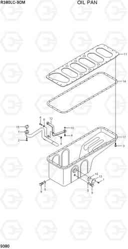 9380 OIL PAN R380LC-9DM, Hyundai