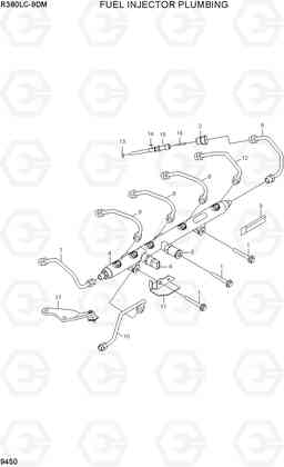 9450 FUEL INJECTOR PLUMBING R380LC-9DM, Hyundai