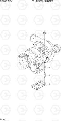 9460 TURBOCHARGER R380LC-9DM, Hyundai